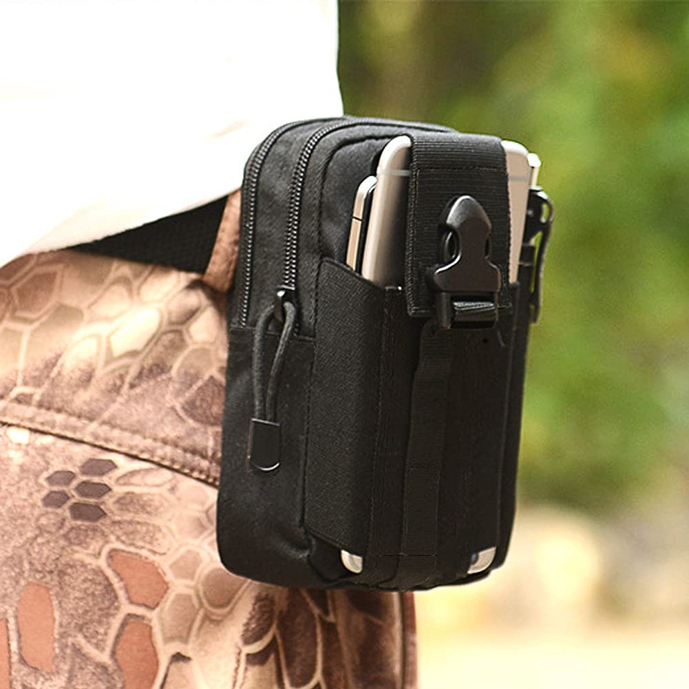Nucamper Tactical Molle Edc Waist Pouch Compact Bag, Multi-Purpose Utility Tactical Pouch Belt Cell Phone Holder For Workout Hik