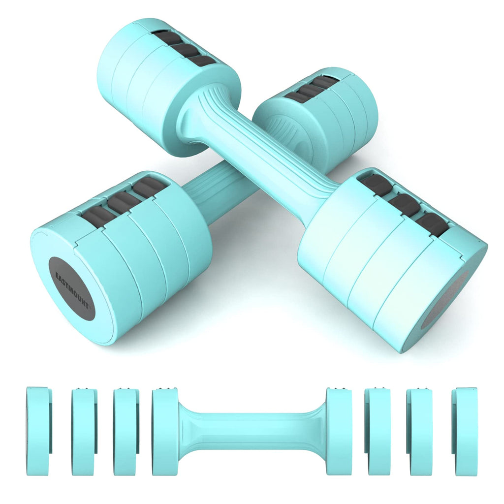East Mount Adjustable Dumbbell Set Of 2,Hand Weights Sets For Women, 4 Kinds Of Weight Adjustment 2Lb 3Lb 4Lb 5Lb,Suitable For W