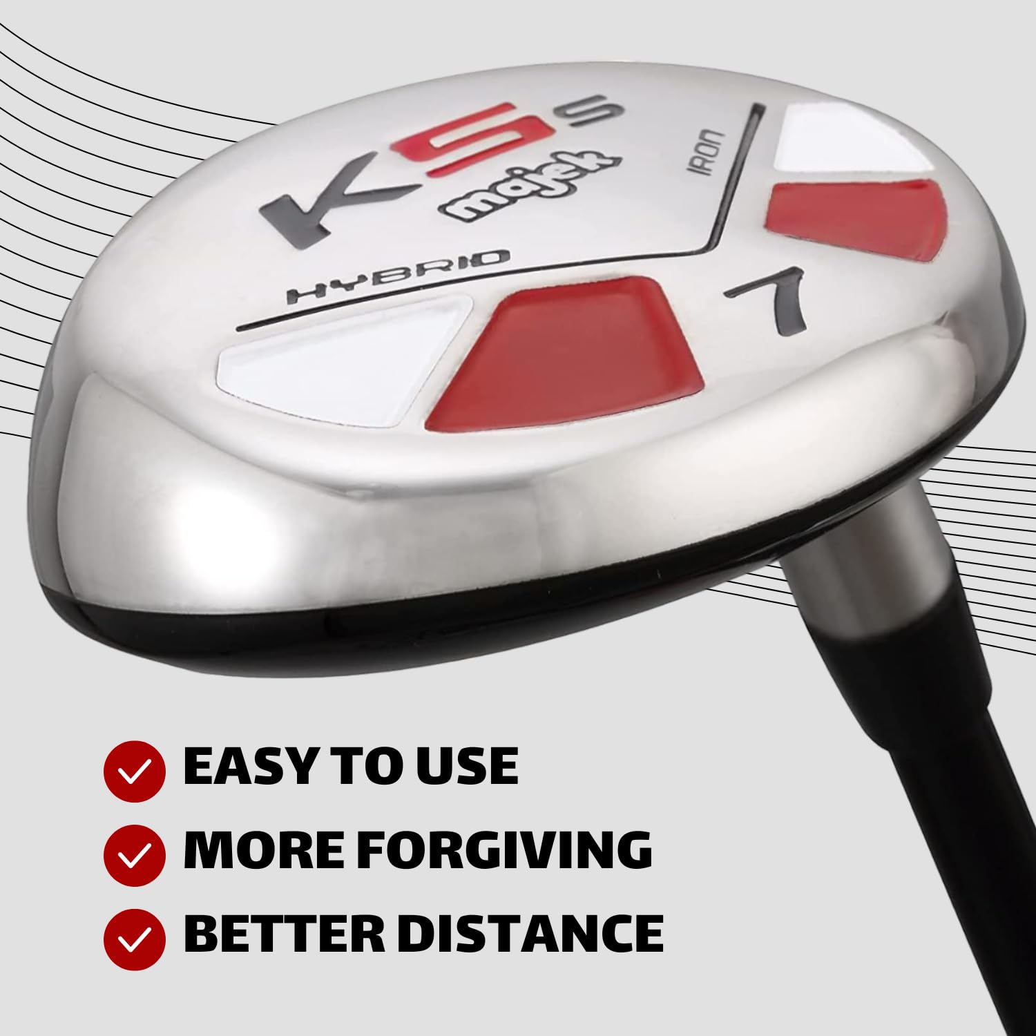 Majek Golf All Hybrid #7 Regular Flex Right Handed New Utility R Flex Club