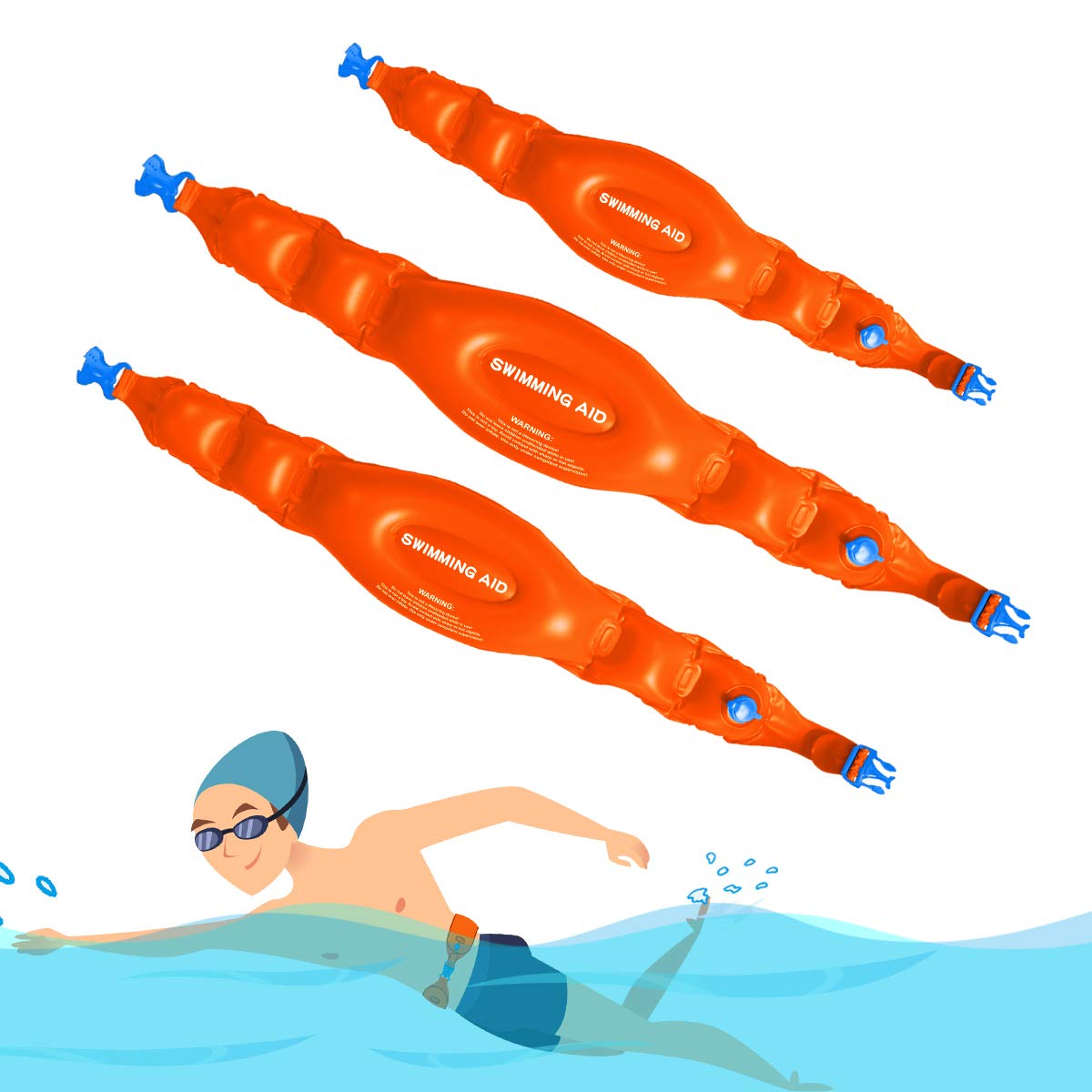ZHUYNXIR Pool Float for Kids and Adults, Swim Belt Kids,Make Your Swimming Easier Easier, Great or Training (1 Set=3 pcs)