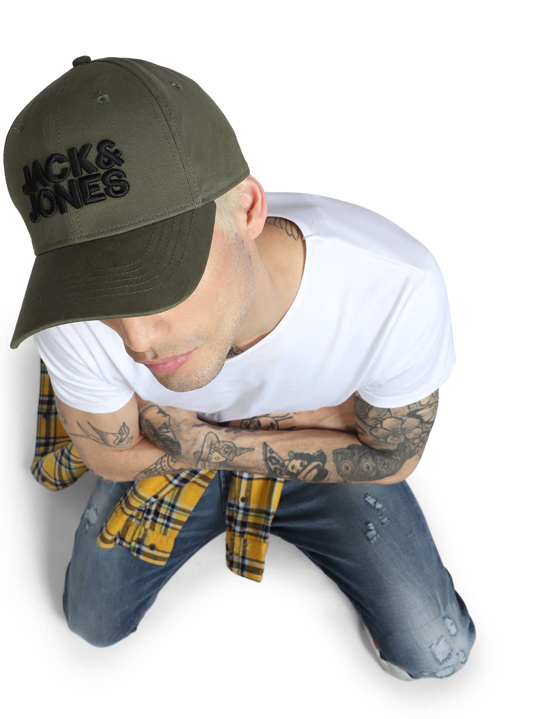 Jack & Jones MenS 100% Cotton Jac Jack & Jonescore Baseball Cap Forest Green One
