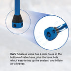 Bwshlf Blue Tubeless Presta Valve Stem 40Mm  44Mm, Super Light Alloy Presta Valve Stem Kit With Valve Core Remover Tool And Valv