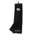 Team Golf NCAA Gonzaga Bulldogs Embroidered Golf Towel Embroidered Golf Towel, Checkered Scrubber Design, Embroidered Logo