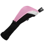 Andux 4Pcs/Set Golf 460Cc Driver Wood Club Head Covers Long Neck With Interchangeable No. Tags Pink