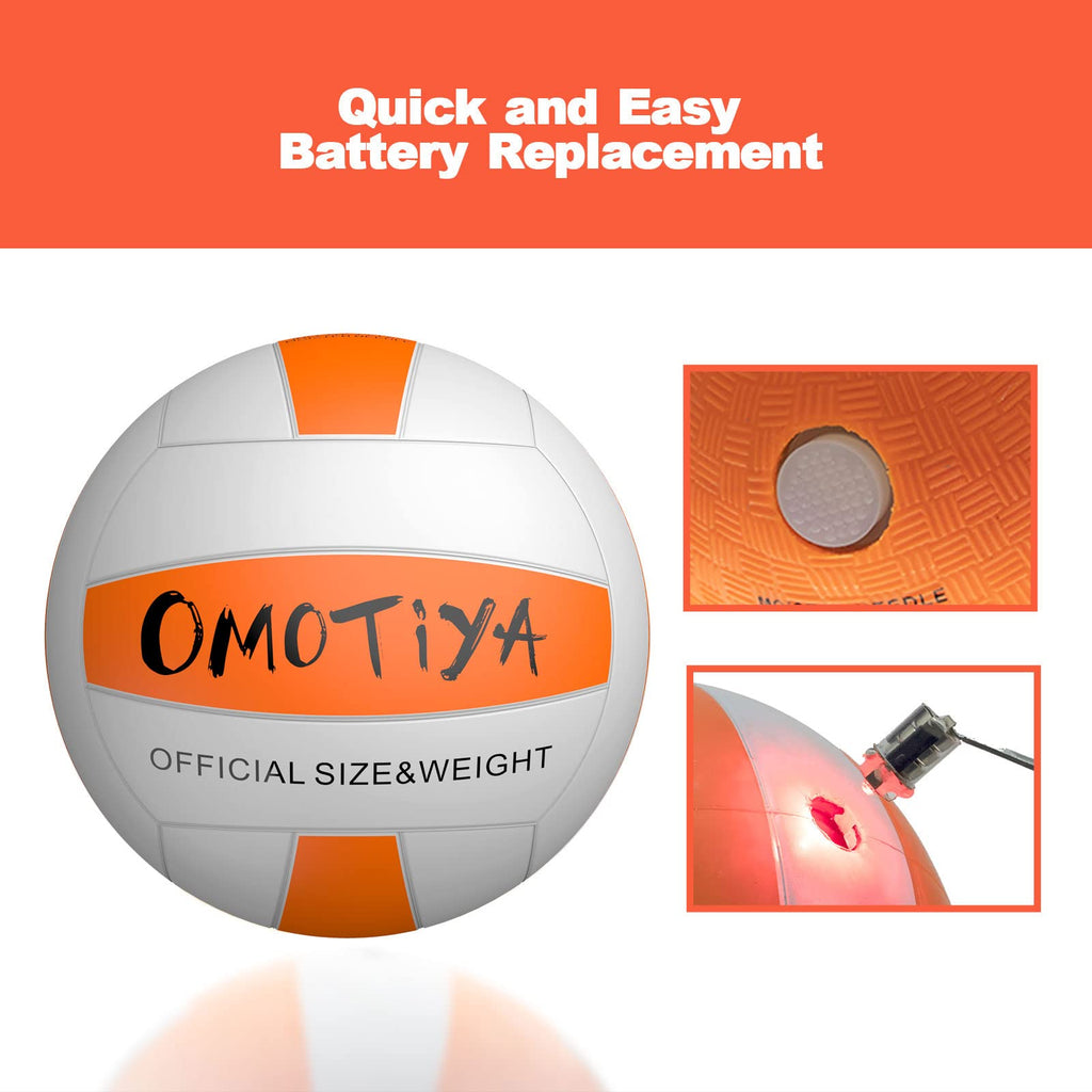 Omotiya Glow In The Dark Volleyball, Led Light Up Volleyball, Outdoor Volleyball Gifts For Boys And Girls, Night Glowing Ball, S