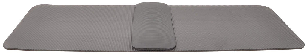 Balancefrom All Purpose 1/2-Inch Extra Thick High Density Anti-Tear Exercise Yoga Mat And Knee Pad With Carrying Strap, Gray