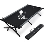 Ever Advanced Oversized Camping Cot For Adults With Zipper Xl Large Sleeping Cots 41'' Wide Heavy Duty Bed Supports Up To 550 Lb