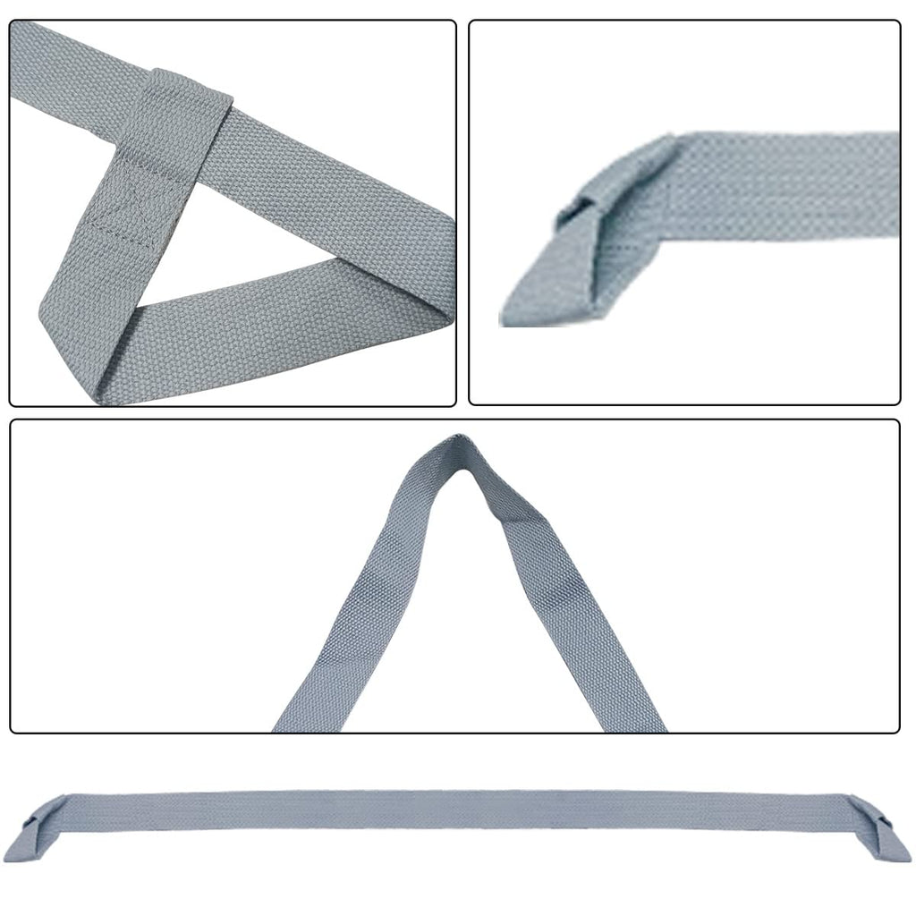 Tenalleys 1Pcs Grey Adjustable Yoga Mat Strap Multi-Purpose Straps Easy-Cinch Yoga Mat Sling For Carrying Training Equipment, 62