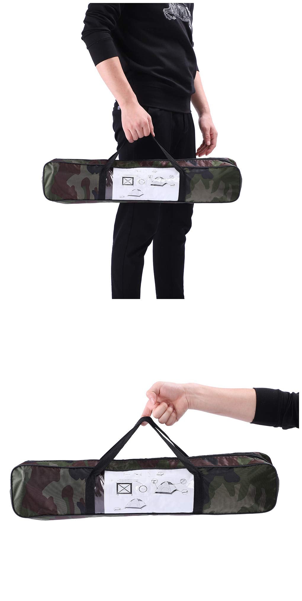 Hobbn Camouflage Camping Dome Tent For 3-4 Person, Waterproof Fabric Backpacking Tents Family Camping Tents For Hiking, Travel,