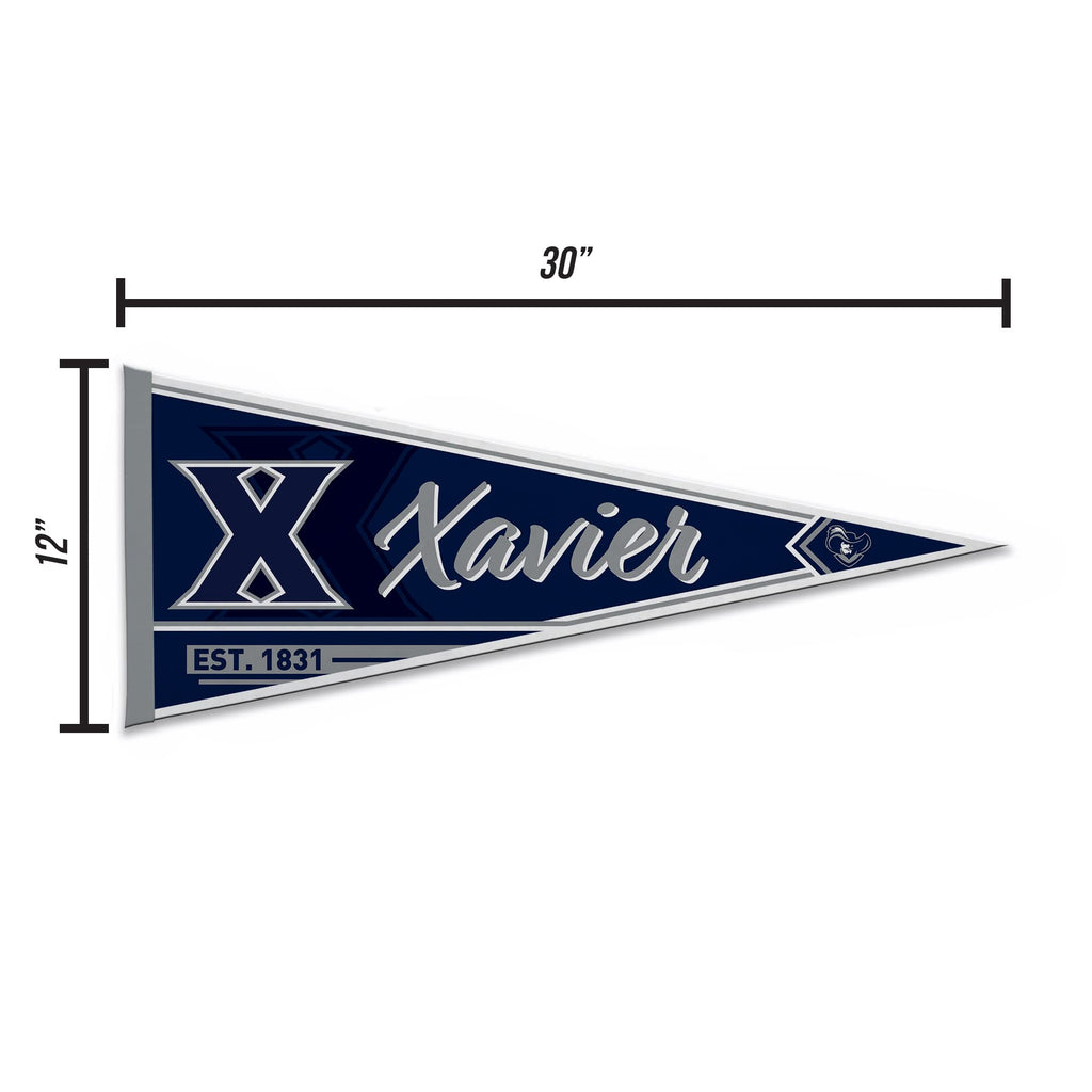 Rico Industries Ncaa Xavier Musketeers Classic 12'' X 30'' Felt Wall D  Cor Pennant - Great For Home/Bed Room/Man Cave D  Cor