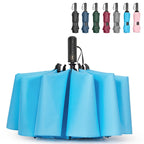 G4Free 46 Inch Large Golf Umbrella Compact Reverse Travel Umbrella Automatic Open Close (Sky Blue)