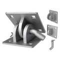Floating Dock Galvanized Steel Hinge, Stationary Dock Hinge, Heavy Duty Boat Dock Connector with 1/2 Holes, Thickness 6mm, Ideal
