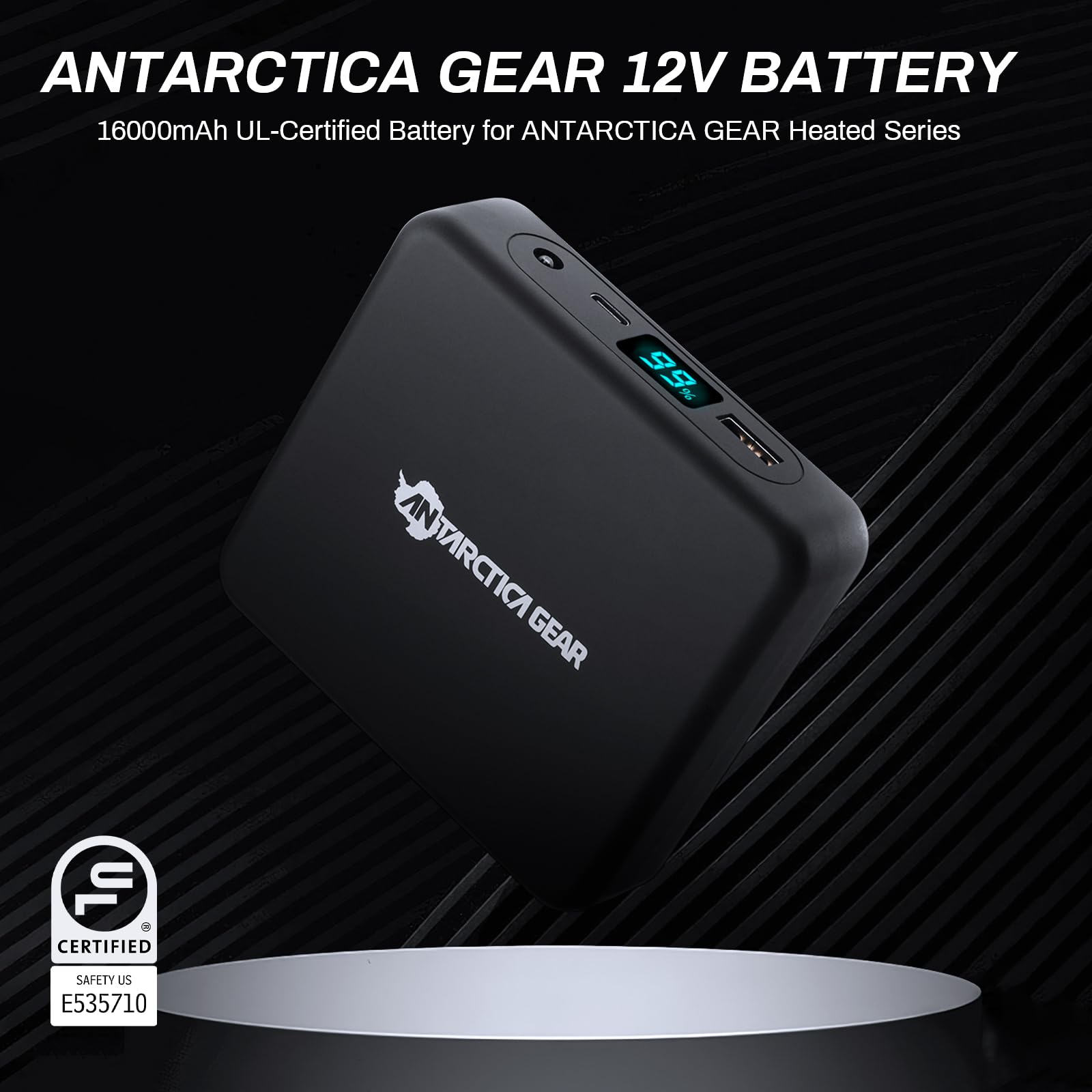 Antarctica Gear Heated Sleeping Bag, 5Pcs Heating Areas Sleeping Bags With 16000Mah 12V Battery Pack, 3 Adjustable Heating Level