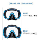 Tusa M-1001 Freedom Hd Scuba Diving Mask, Cobalt Blue