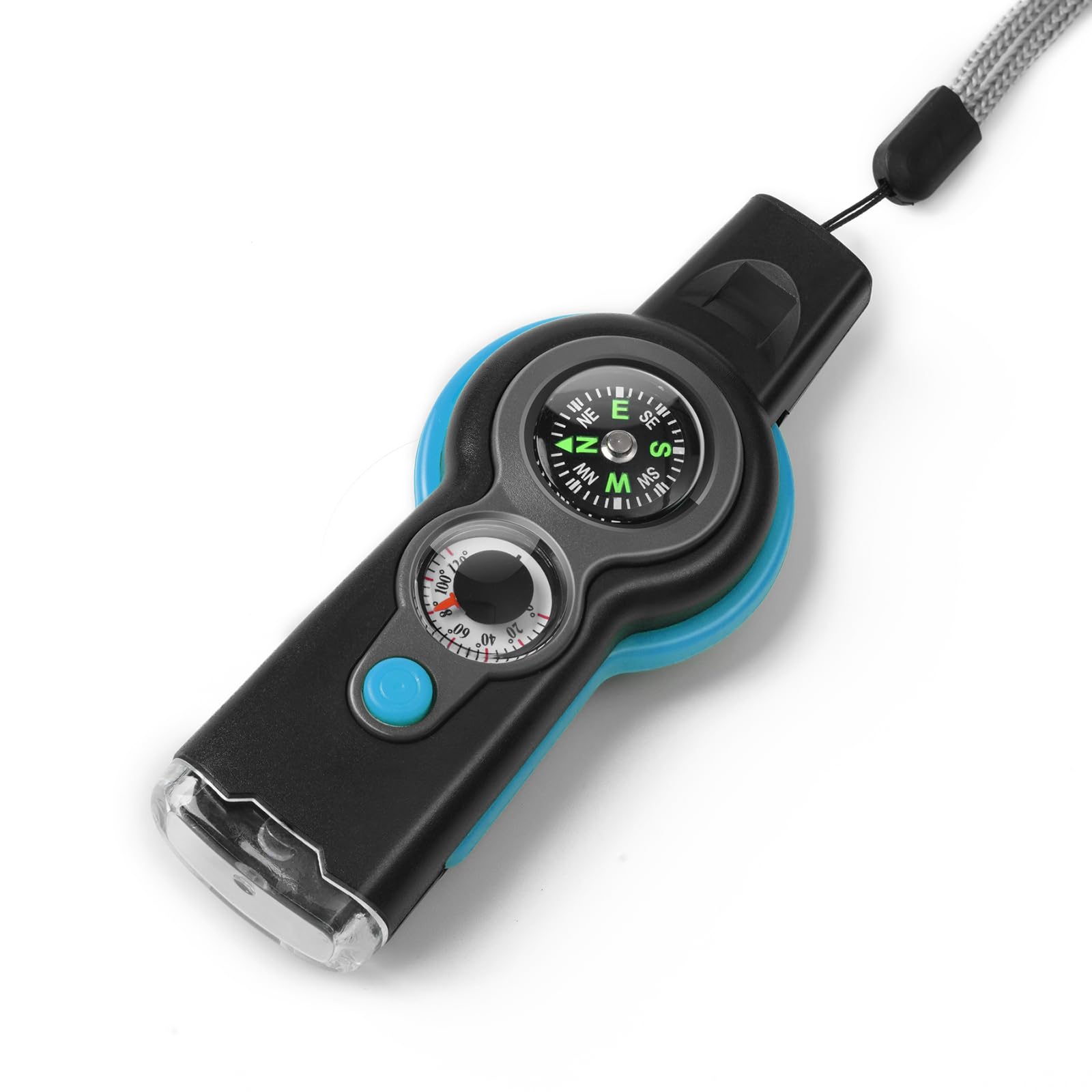 Binboll Emergency Survival Function Whistle, Outdoor Multifunctional Tool Safety Whistle With Lanyard, Ideal For Kayaking, Boati