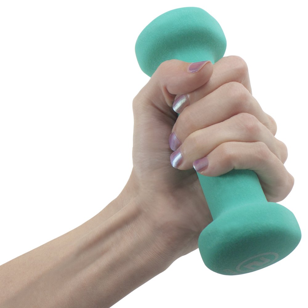 Set Of 2 Body Sculpting Hand Weights - Soft Neoprene Coated Dumbbell Set - Supplies For Exercise, Workout, Weight Loss, Body Bui