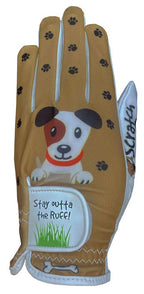 Giggle Golf Women'S Golf Glove (X-Large, Worn On Right Hand, Dog)