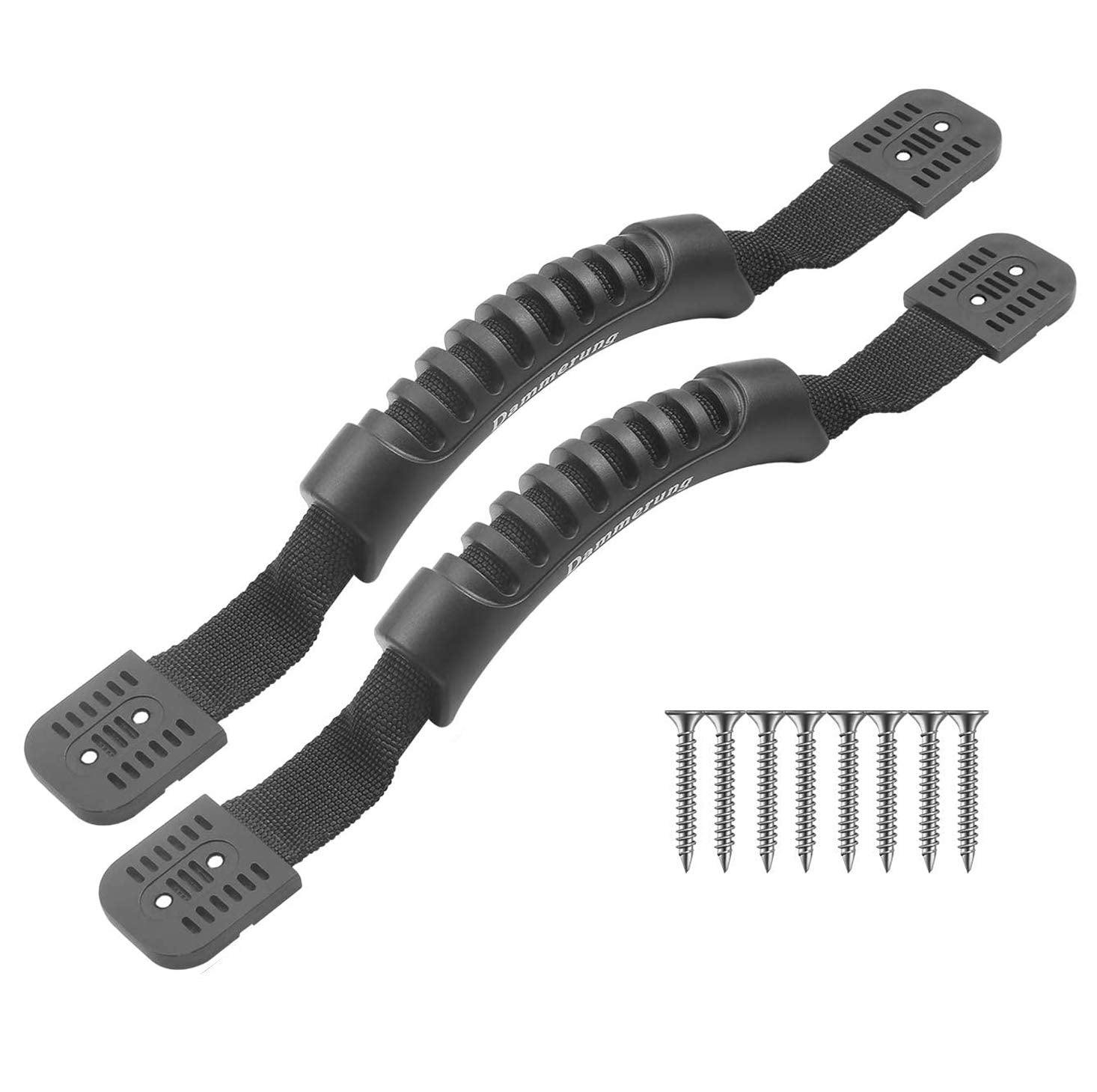 Dammerung Kayak Carry Handles with Screws Canoe Boat Side Mount Carry Replacement Handles Slightly Flexible Rubber Handles&600D 