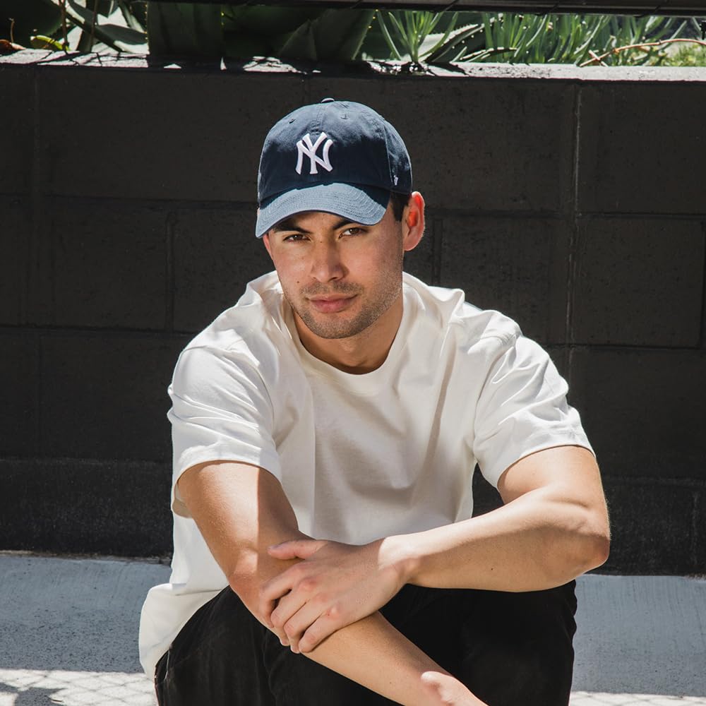 Mlb New York Yankees Mens 47 Brand Home Clean Up Cap, Navy, One-Size