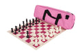Deluxe Chess Set Combination - Single Weighted - by US Chess Federation (Pink)