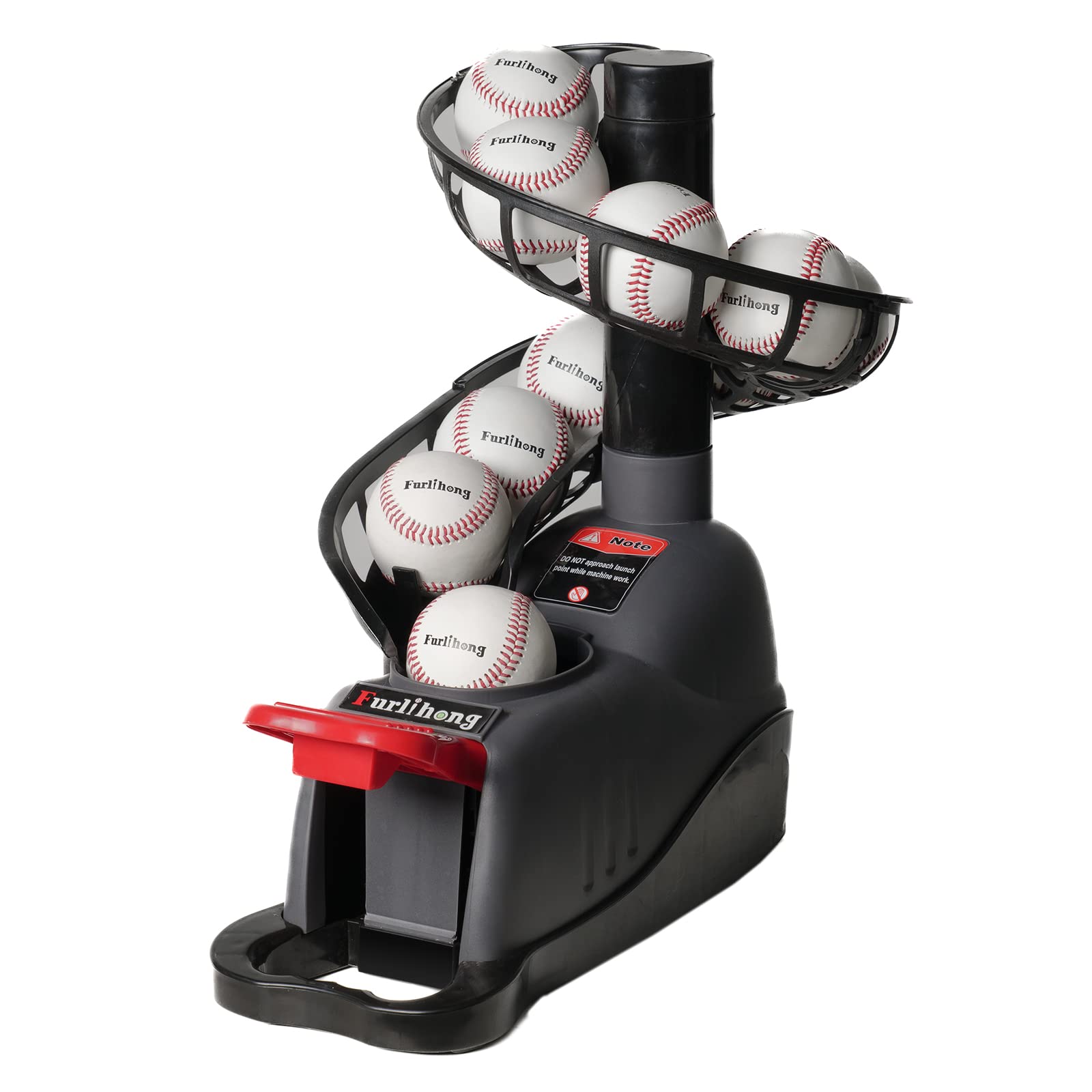 Furlihong 898Bh Baseball Soft Toss Machine, Angle Adjustable, Step On Paddle And Release To Launch, No Power Supply Needed, Work