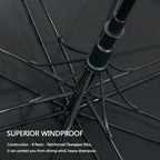 G4Free 68 Inch Automatic Open Golf Umbrella Extra Large Oversize Double Canopy Vented Windproof Waterproof Stick Umbrellas(Black