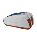 WILSON RolandGarros Super Tour Tennis Racket Bag  Holds up to 9 Rackets, Clay/White/Navy