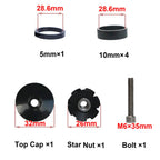 Ganopper Bicycle Headset Stem Top Cap Cover Bolt 1-1/8'' (28.6Mm) Aluminum Bike Handlebar Stem Spacer Mtb Headset Spacers