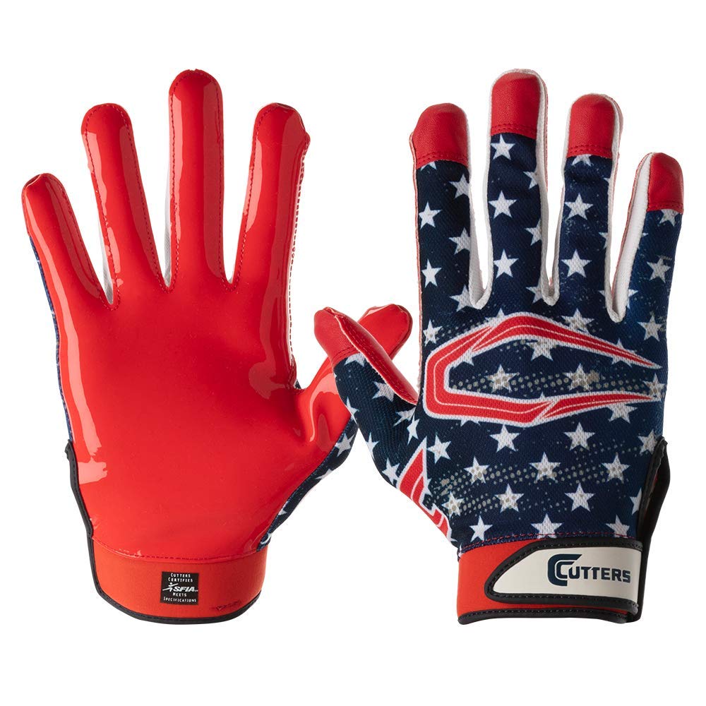 Cutters Game Day Receiver Glvs Flag Lxl