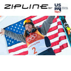 Ski Poles Graphite Carbon Composite - Zipline Lollipop U.S. Ski Team Official Supplier (Black Liquorice, 46'' In./117 Cm)