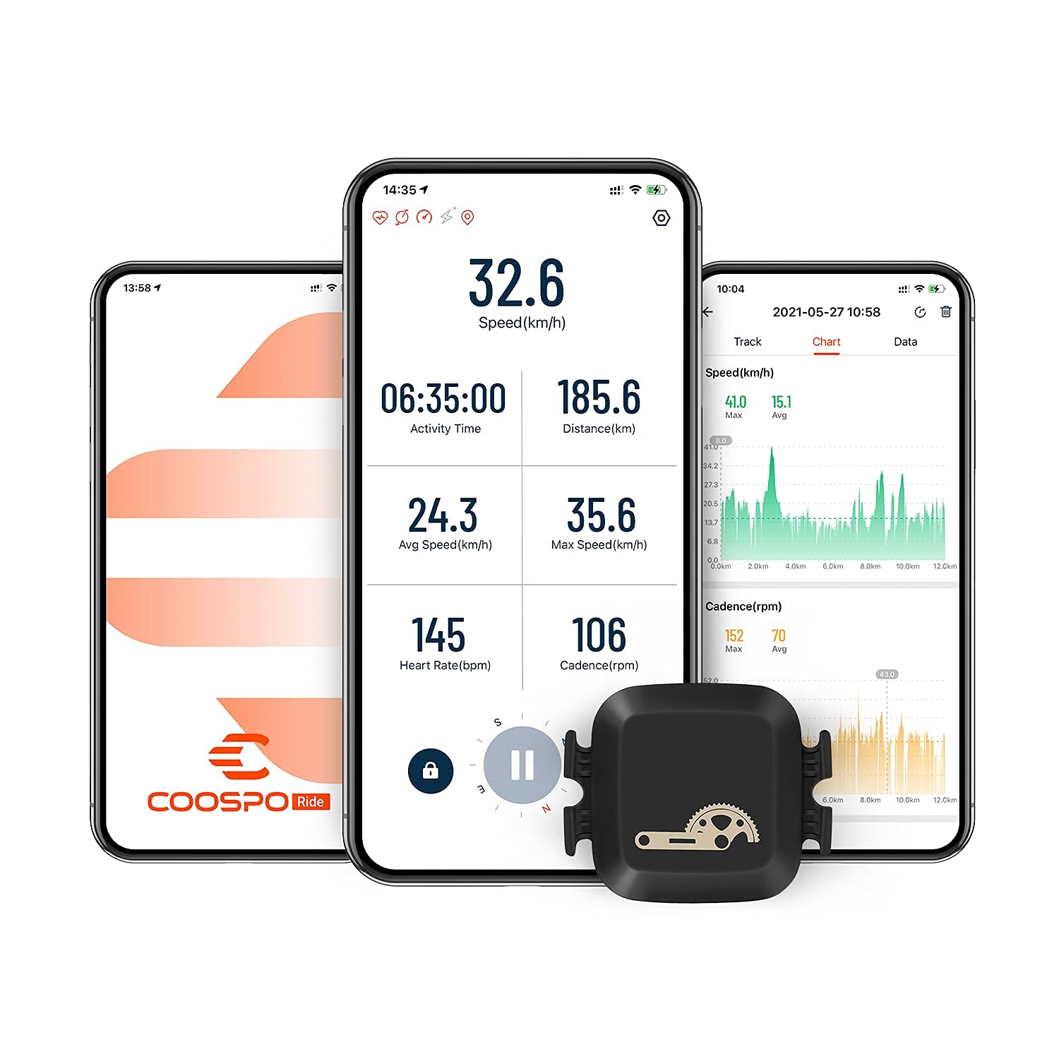 Coospo Bike Computer Wireless Gps,Bike Speedometer With Auto Backlight, Bluetooth5.0 Ant Cycling Gps Computer,Bicycle Computer W