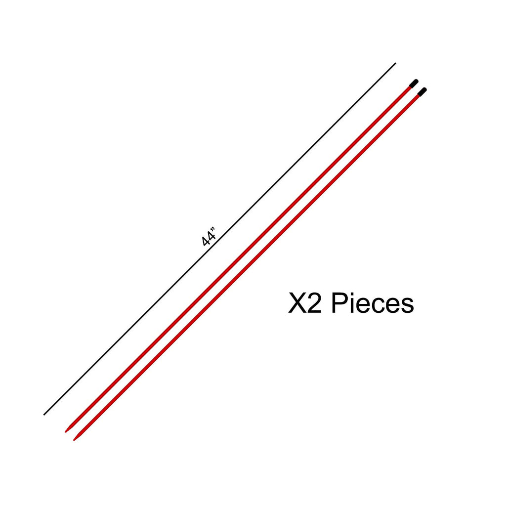 Mvp Sport Golf Alignment Rods (Morodz) Training Aid 2-Pack (Red)