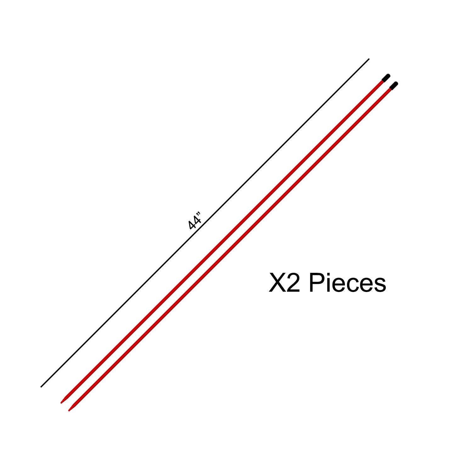 Mvp Sport Golf Alignment Rods (Morodz) Training Aid 2-Pack (Red)