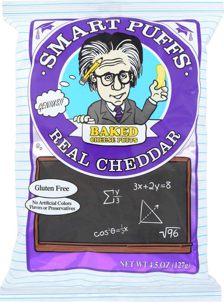 Pirates Booty Real Wisconsin Cheddar Smart Puffs, 4.5 Ounce - 12 per case.
