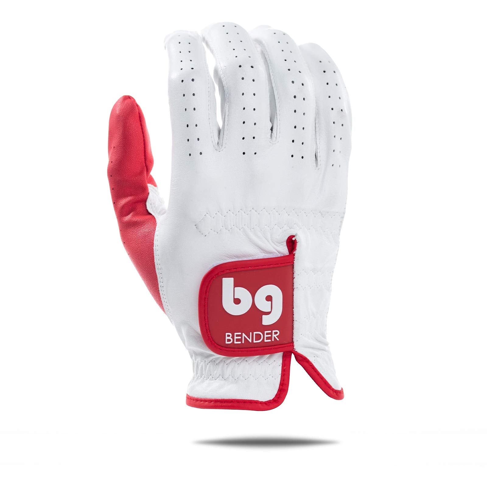 Bender Gloves Womens Elite Cabretta Golf Glove (Red, Medium)