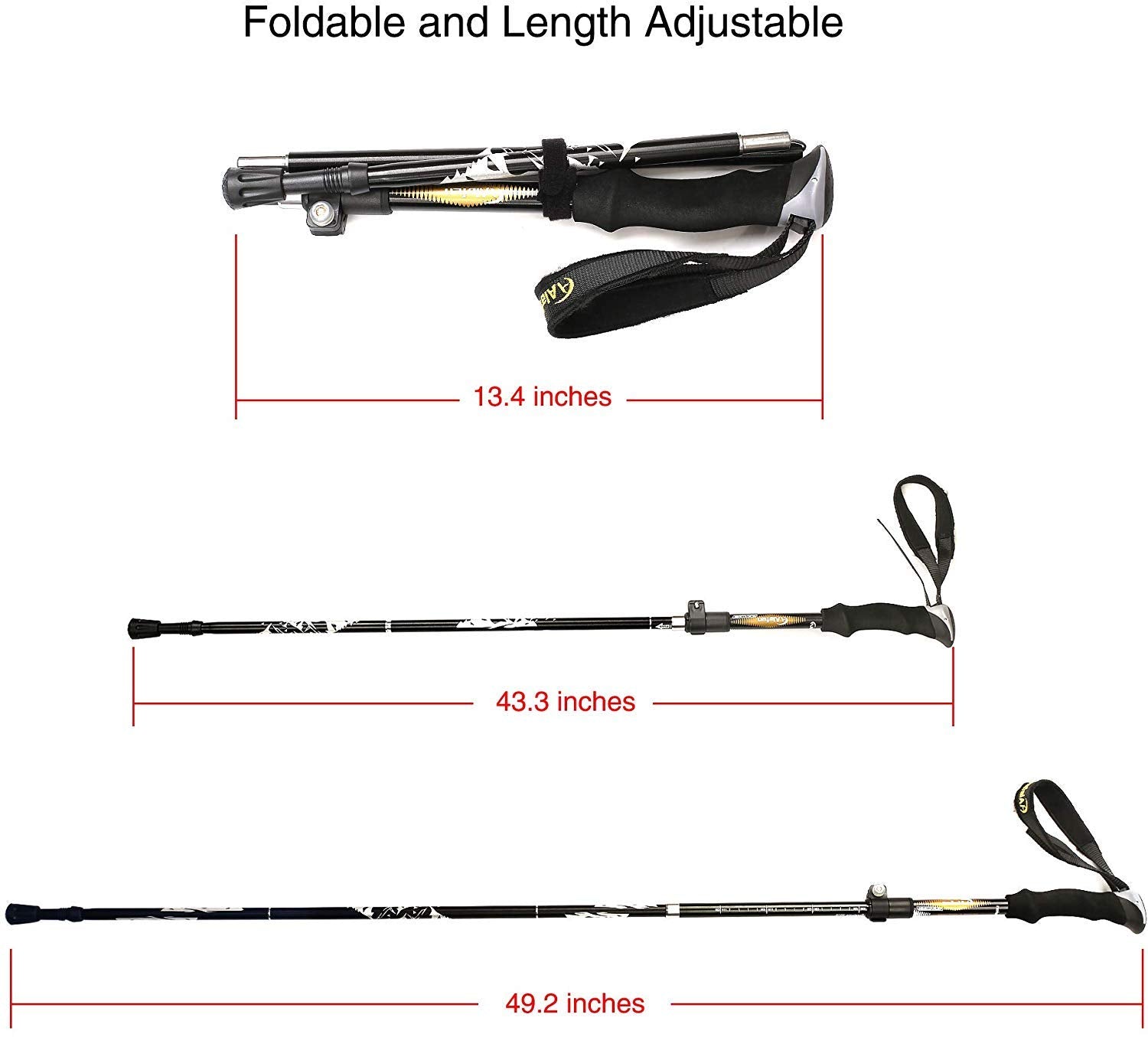 A Alafen Aluminum Collapsible Ultralight Travel Trekking Hiking Pole For Men And Women Purple