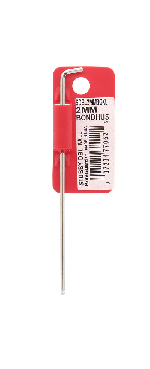 2mm BriteGuard Stubby Dbl Ball End L-Wrench Tag & Barcoded