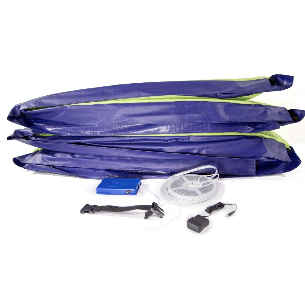 Skywalker Trampolines Pre-Packaged 12 Ft. Round Dual Lime/Blue Lighted Spring Pad (Pk5117)