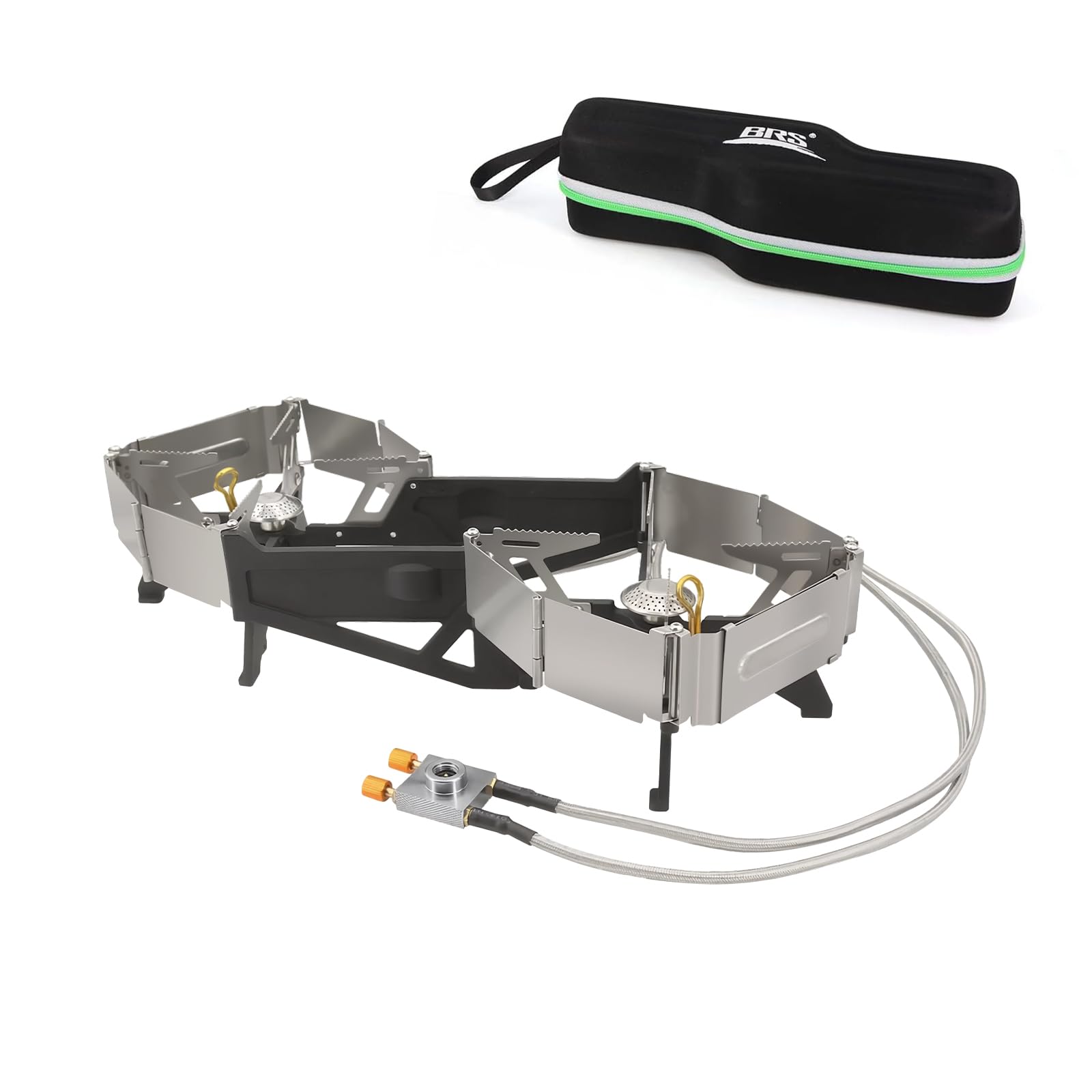 Brs-32 Portable Camping Stove, Foldable, Adjustable Control, And Carrying Case Included - Experience Hassle-Free Outdoor Cooking