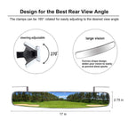 10L0L Golf Cart Mirror Rear View Mirror 16.5'' Extra Wide 180 Degree Panoramic For Yamaha Ezgo Club Car Golf Carts