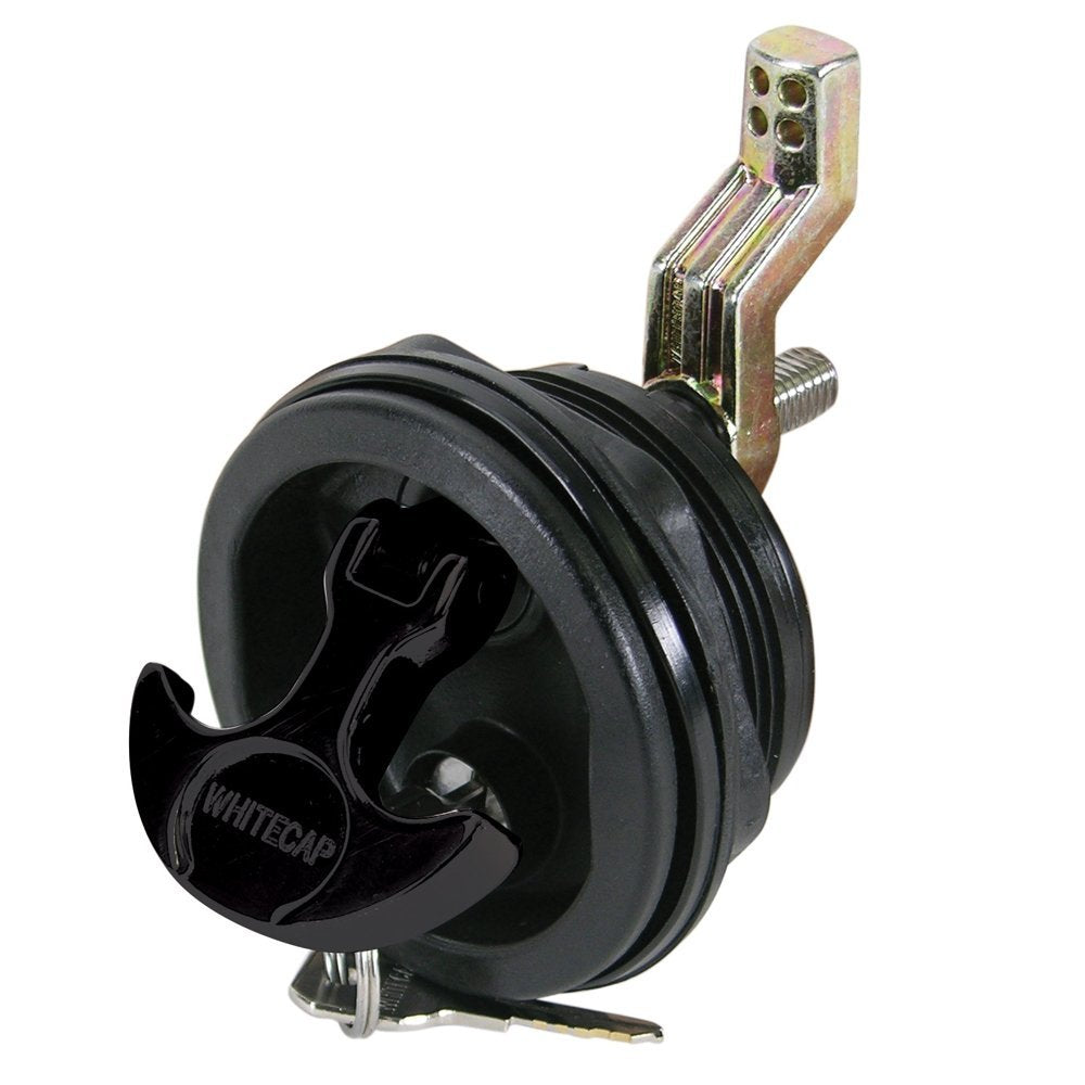 Whitecap T-Handle Latch - Nylon Black/Black - Locking Marine Rv Boating Accessories