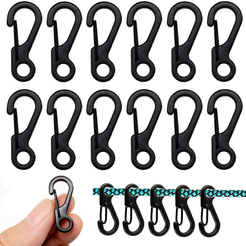 12Pcs Mini Sf Alloy Carabiner Clip Key Clips For Keychains, Effiet Small Spring Snap Hook Carabiners For Edc Key, Dog Tags, 7 St