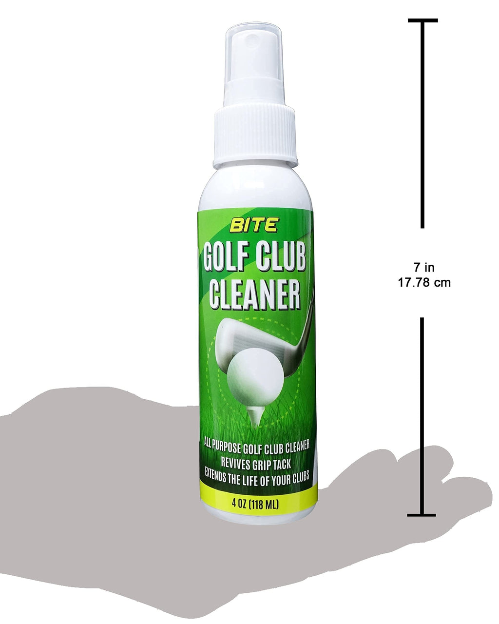 Bite Golf Club And Grip Cleaner  Keeps Clubs, Irons, And Drivers Clean  Use With Cloth, Brush, Or Bottle Brush Refill  Restore G