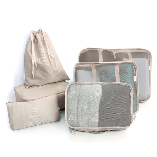 6 Set Lightweight Travel Storage Bags For Clothes, Packing Cubes For Travel Carry On Luggage, Large Luggage Organizers Packing C
