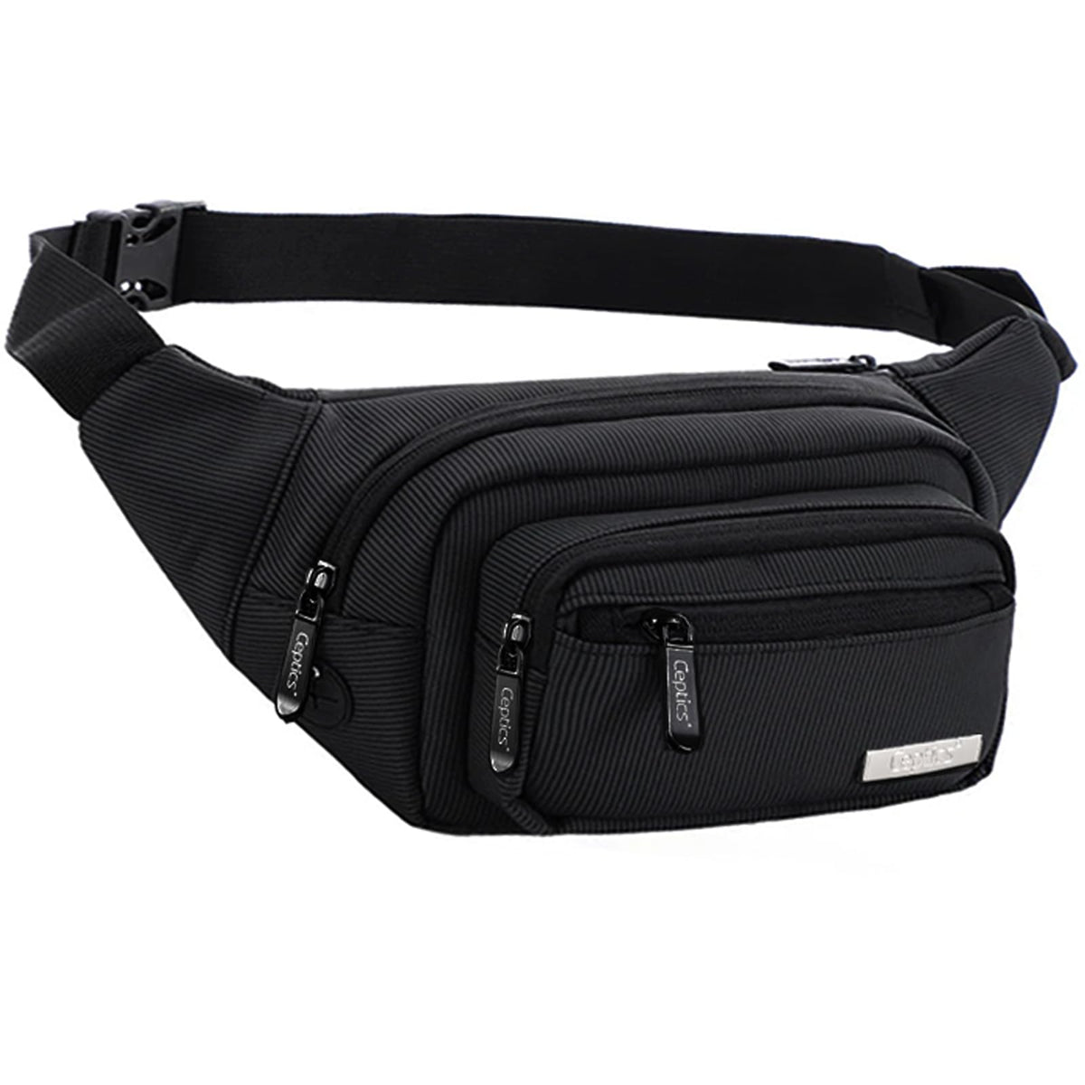 Ceptics Waist Bags For Men, Fanny Pack With Waterproof Pocket & Rfid Safe, Waist Pouch For Hiking Travel Camping Running Sports