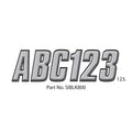 Hardline SIBLK800 Boat Lettering Registration Kit  Silver/Black