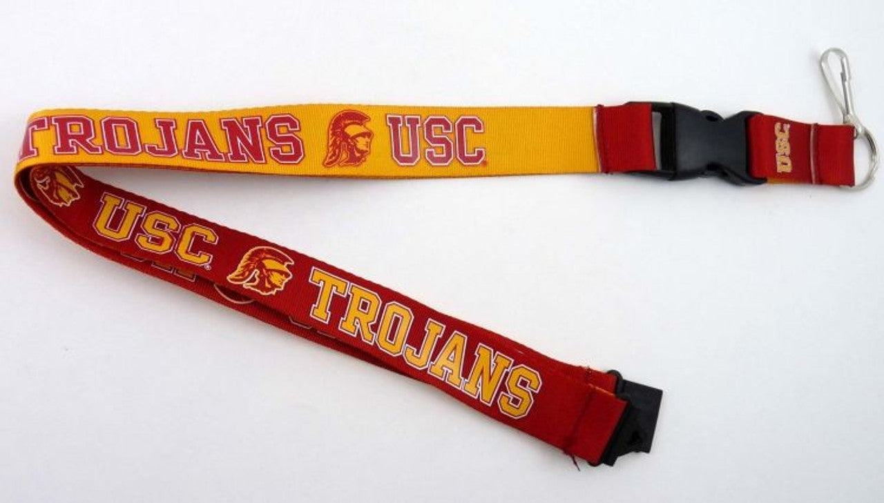 Usc Trojans Lanyard Reversible Red And Gold