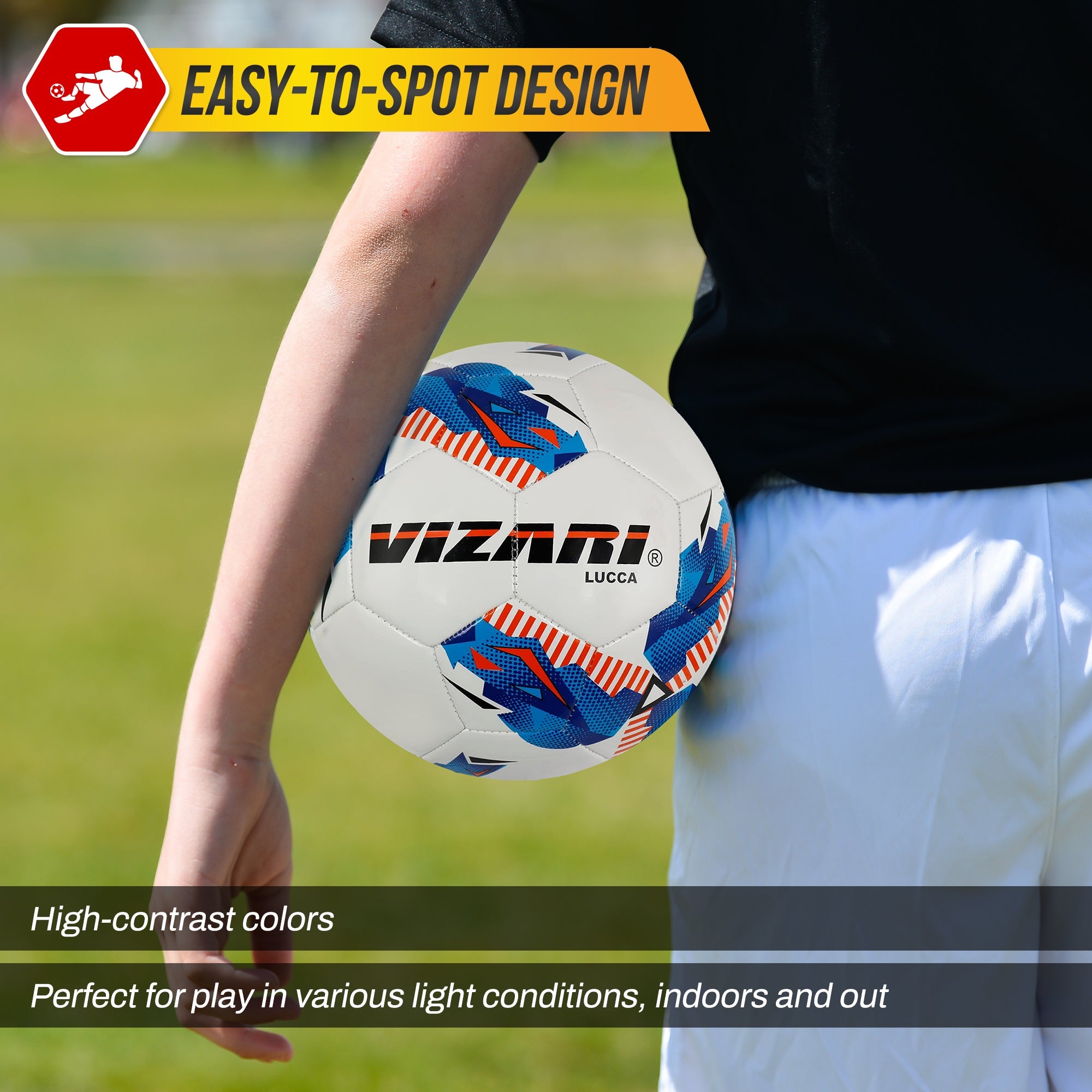Lucca Soccer Ball-White - Vizari Sports