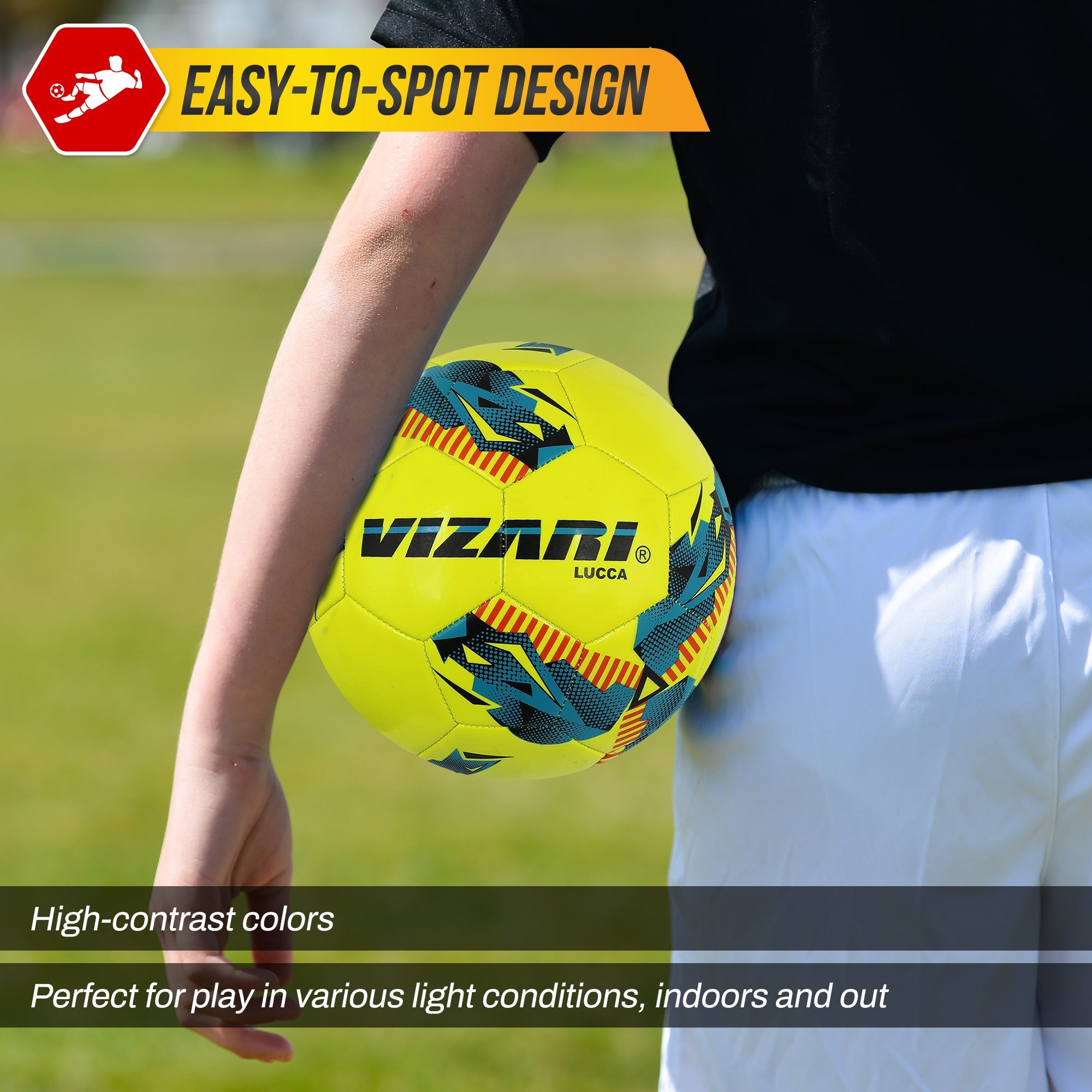 Vizari Lucca Yellow Soccer Ball