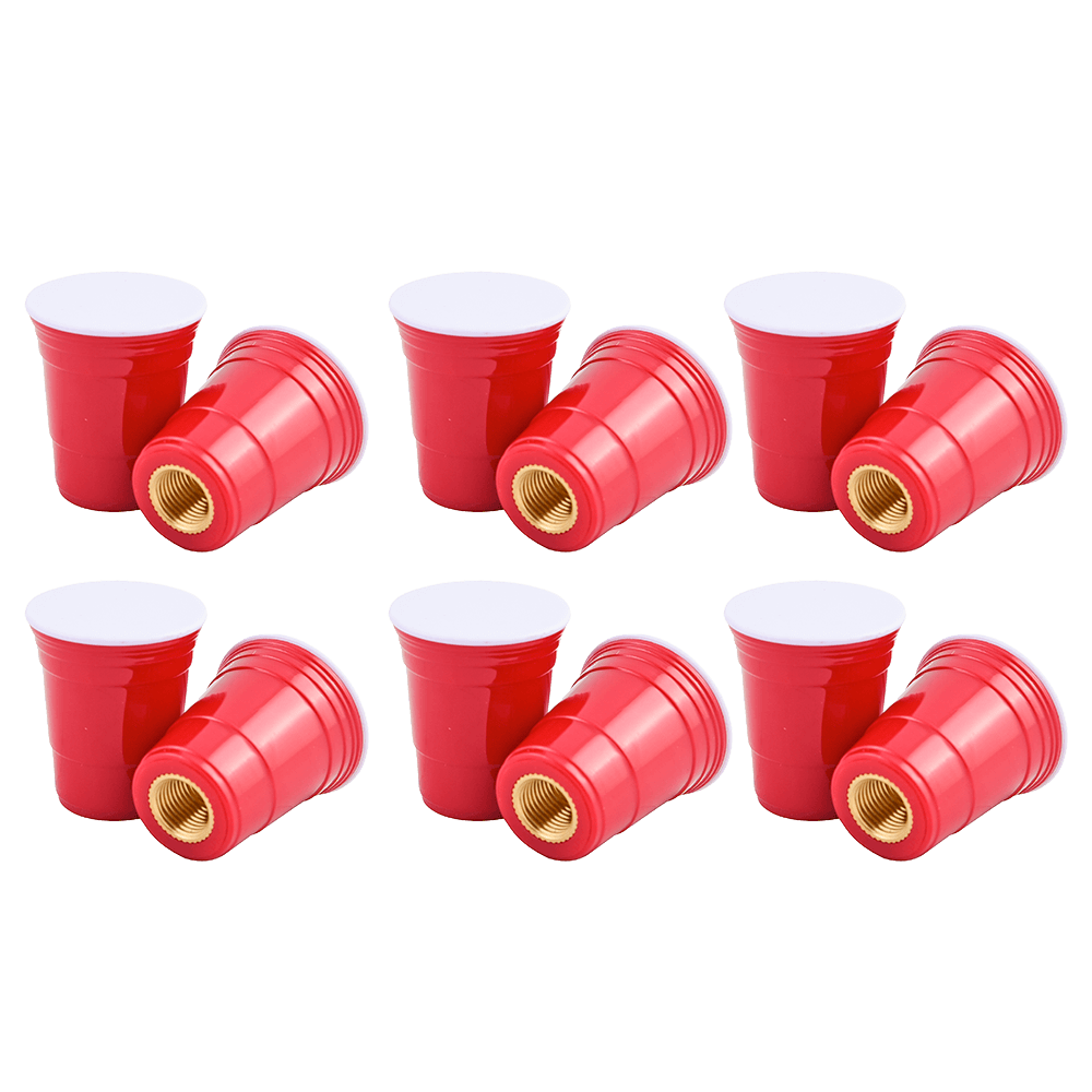 Red Tire Valve Stem Caps – Set of 2